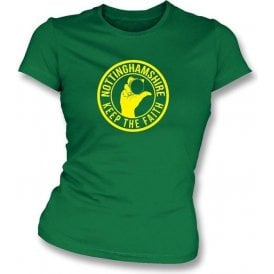 Nottinghamshire Keep The Faith Women's Slimfit T-shirt