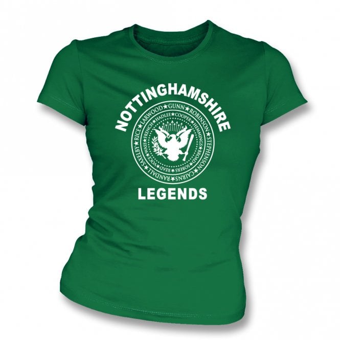 Nottinghamshire Legends (Ramones Style) Womens Slim Fit T-Shirt