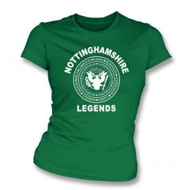 Nottinghamshire Legends (Ramones Style) Womens Slim Fit T-Shirt