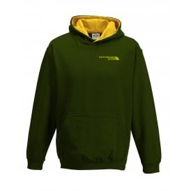 Nottinghamshire Region Embroidered Left Breast Logo Kids Varsity Hooded Sweatshirt