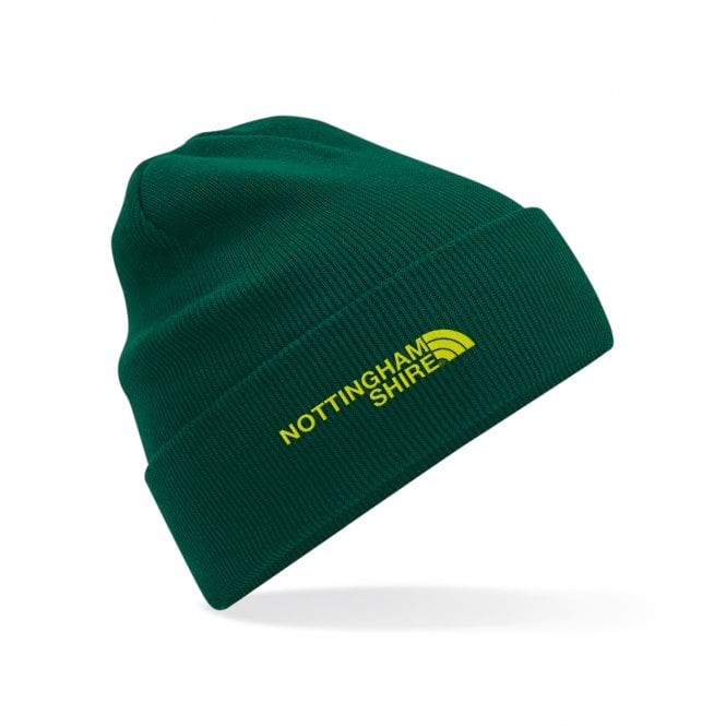 Nottinghamshire Region Embroidered Organic Cotton Beanie
