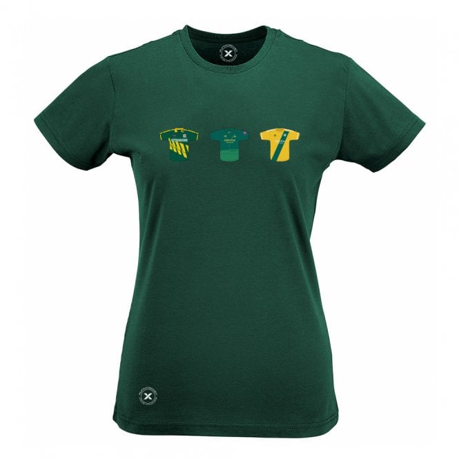 Nottinghamshire Retro Cricket Kits (True Colours Collab) Organic Womens Slim Fit T-Shirt