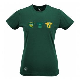 Nottinghamshire Retro Cricket Kits (True Colours Collab) Organic Womens Slim Fit T-Shirt