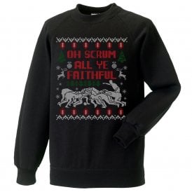 Oh Scrum All Ye Faithful (Rugby) Kids Christmas Jumper