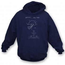 Original Cricket Helmet Patent Hooded Sweatshirt
