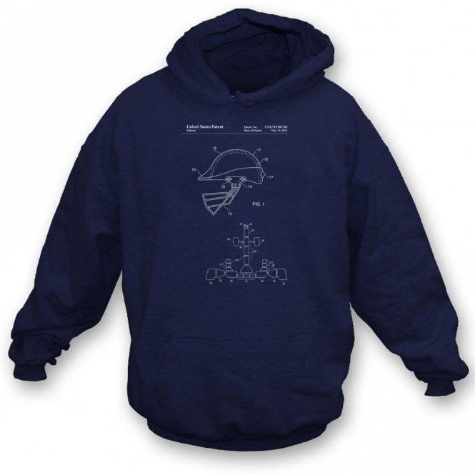 Original Cricket Helmet Patent Kids Hooded Sweatshirt
