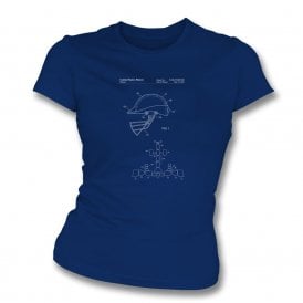 Original Cricket Helmet Patent Womens Slim Fit T-Shirt