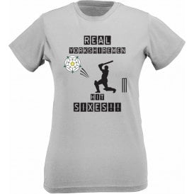 Real Yorkshiremen Hit Sixes! Womens Slim Fit T-Shirt
