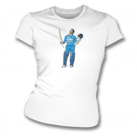 Sachin Tendulkar Art Print (India) Womens Slim Fit T-Shirt