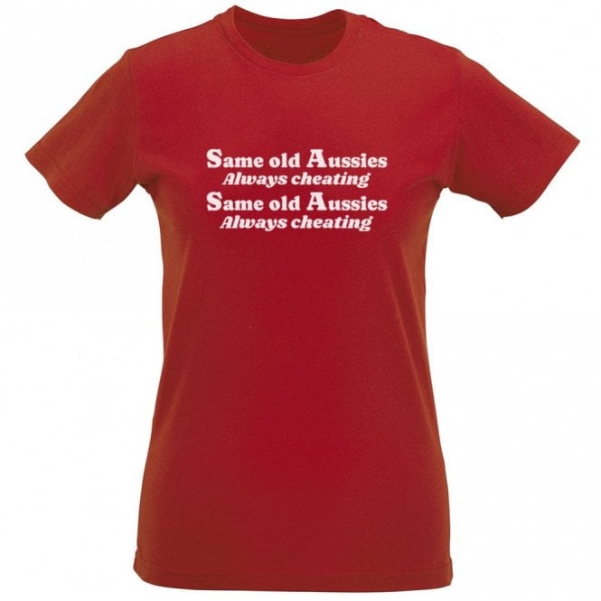 Same Old Aussies Chant (England) Organic Womens Slim Fit T-Shirt