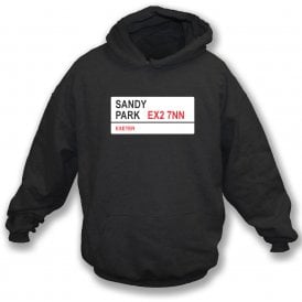 Sandy Park EX2 7NN (Exeter Rugby Influenced) Kids Hooded Sweatshirt