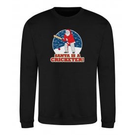 Santa Is A Cricketer Christmas Jumper