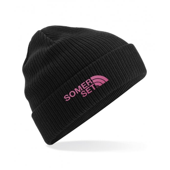 Somerset Region Embroidered Organic Cotton Beanie