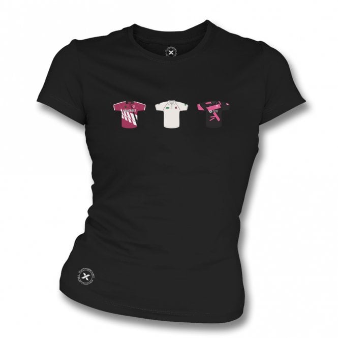 Somerset Retro Cricket Kits (True Colours Collab) Organic Womens Slim Fit T-Shirt