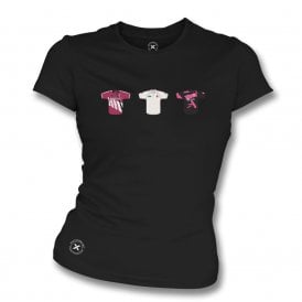 Somerset Retro Cricket Kits (True Colours Collab) Organic Womens Slim Fit T-Shirt