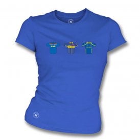 Sri Lanka Retro Cricket Kits (True Colours Collab) Organic Womens Slim Fit T-Shirt