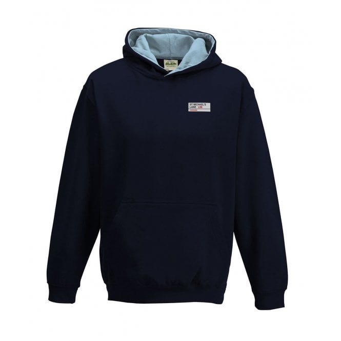 St Michael's Lane LS6 (Yorkshire) Embroidered Left Breast Logo Kids Varsity Hooded Sweatshirt