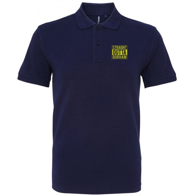 Straight Outta Durham Embroidered Left Breast Logo Polo Shirt