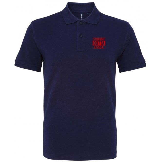 Straight Outta Essex Embroidered Left Breast Logo Polo Shirt