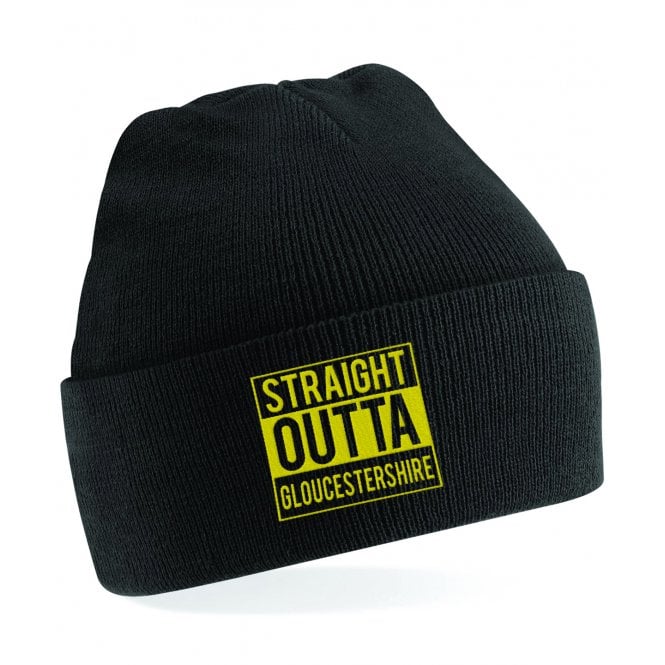 Straight Outta Gloucestershire Embroidered Kids Beanie