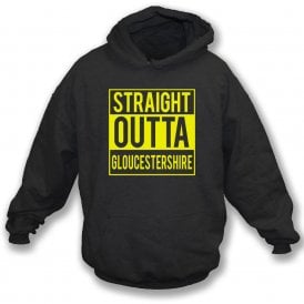 Straight Outta Gloucestershire Kids Hooded Sweatshirt