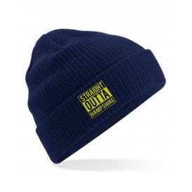 Straight Outta Hampshire Embroidered Organic Cotton Beanie