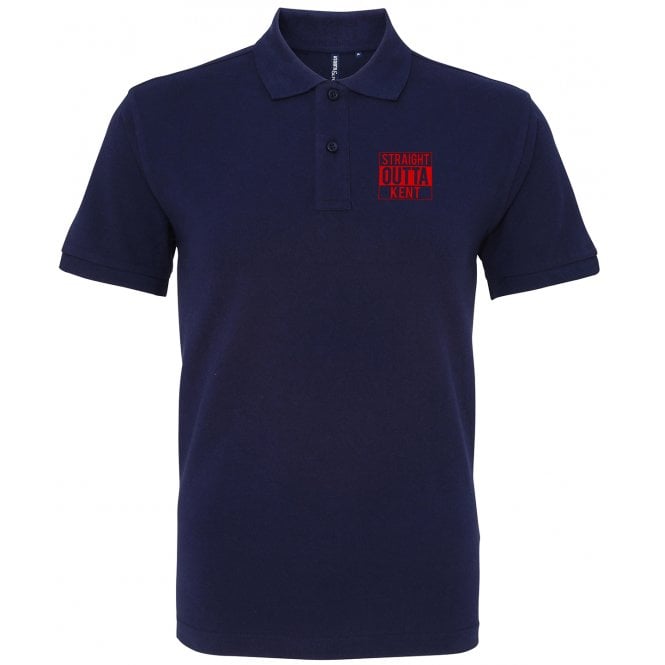 Straight Outta Kent Embroidered Left Breast Logo Polo Shirt