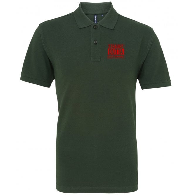 Straight Outta Leicestershire Embroidered Left Breast Logo Polo Shirt