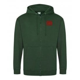 Straight Outta Leicestershire Embroidered Left Breast Logo Zip Hooded Sweatshirt