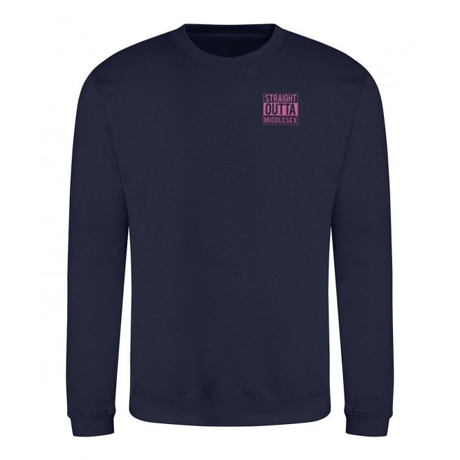 Straight Outta Middlesex Embroidered Left Breast Logo Sweatshirt