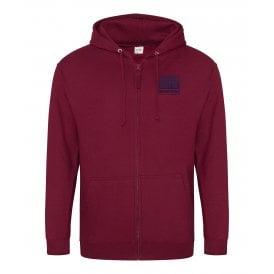 Straight Outta Northamptonshire Embroidered Left Breast Logo Zip Hooded Sweatshirt