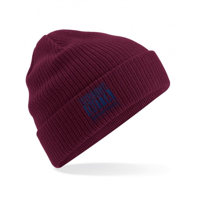 Straight Outta Northamptonshire Embroidered Organic Cotton Beanie