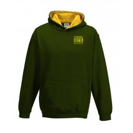 Straight Outta Nottinghamshire Embroidered Left Breast Logo Kids Varsity Hooded Sweatshirt