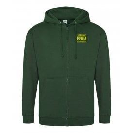 Straight Outta Nottinghamshire Embroidered Left Breast Logo Zip Hooded Sweatshirt
