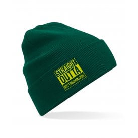 Straight Outta Nottinghamshire Embroidered Organic Cotton Beanie