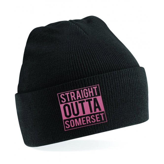 Straight Outta Somerset Embroidered Kids Beanie