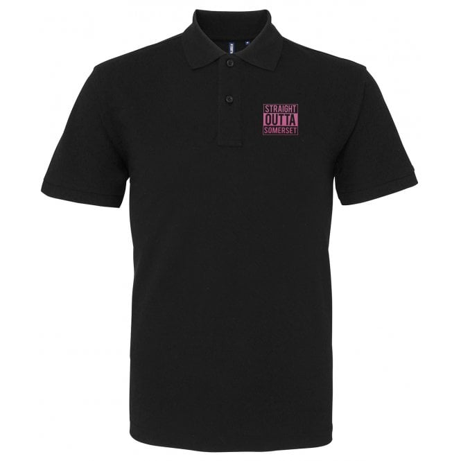 Straight Outta Somerset Embroidered Left Breast Logo Polo Shirt
