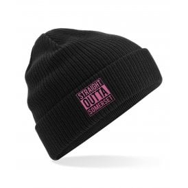 Straight Outta Somerset Embroidered Organic Cotton Beanie