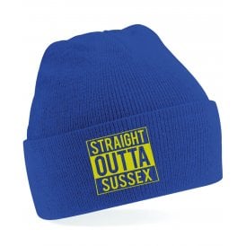 Straight Outta Sussex Embroidered Kids Beanie