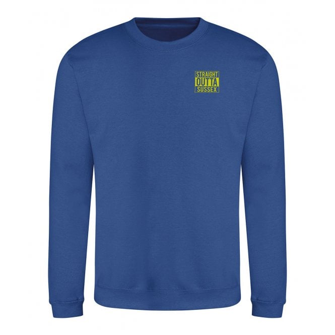 Straight Outta Sussex Embroidered Left Breast Logo Sweatshirt