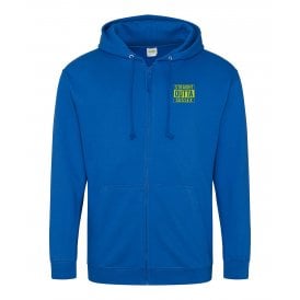 Straight Outta Sussex Embroidered Left Breast Logo Zip Hooded Sweatshirt