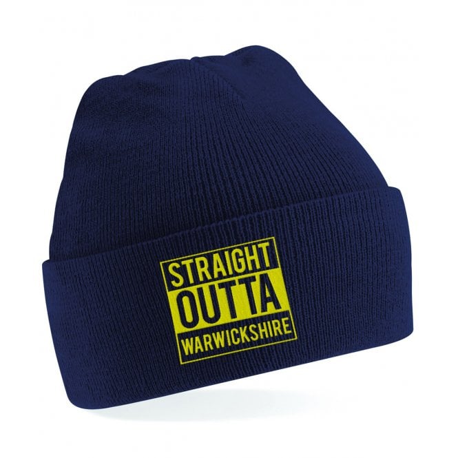 Straight Outta Warwickshire Embroidered Kids Beanie