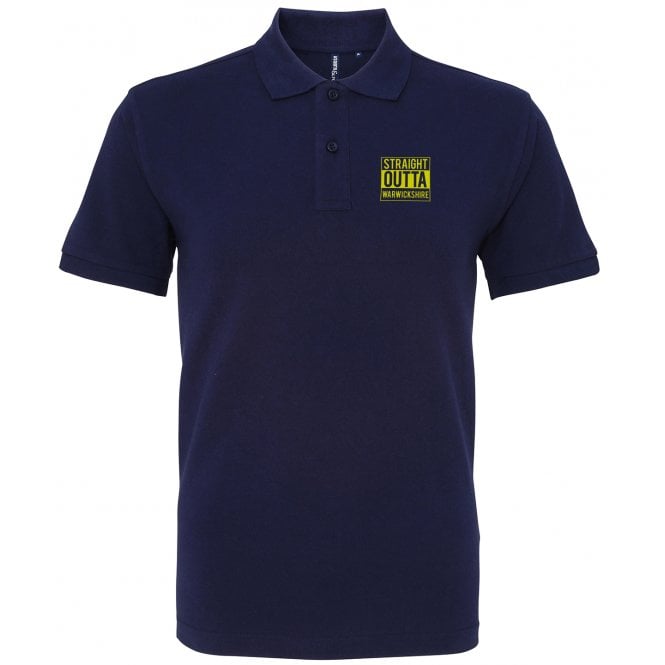 Straight Outta Warwickshire Embroidered Left Breast Logo Polo Shirt