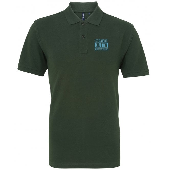 Straight Outta Worcestershire Embroidered Left Breast Logo Polo Shirt