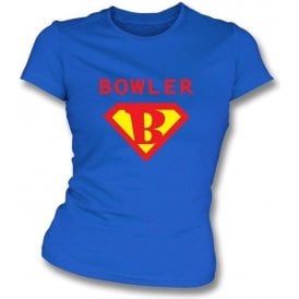 Super Bowler (Superman) Womens Slim Fit T-shirt
