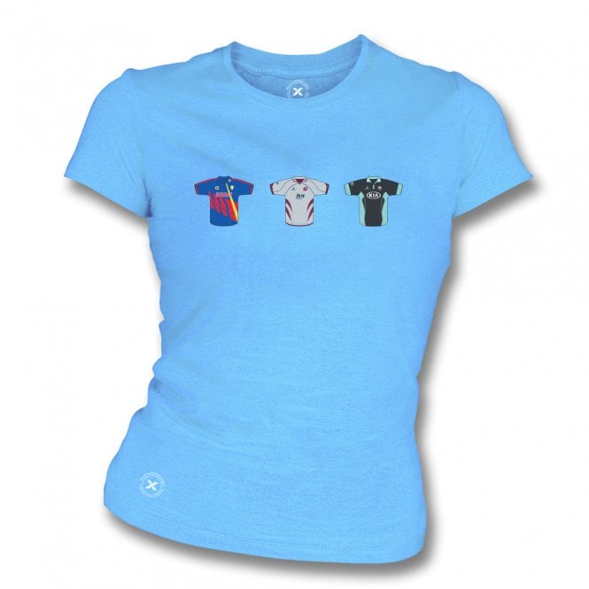 Surrey Retro Cricket Kits (True Colours Collab) Organic Womens Slim Fit T-Shirt