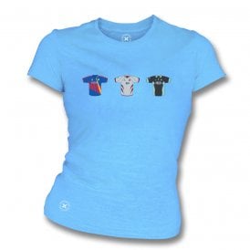 Surrey Retro Cricket Kits (True Colours Collab) Organic Womens Slim Fit T-Shirt