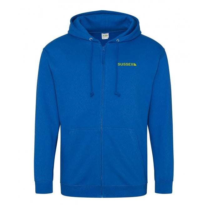Sussex Region Embroidered Left Breast Logo Zip Hooded Sweatshirt
