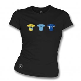 Sussex Retro Cricket Kits (True Colours Collab) Organic Womens Slim Fit T-Shirt