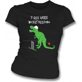 T-Rex Hates Wicketkeeping Womens Slim Fit T-Shirt